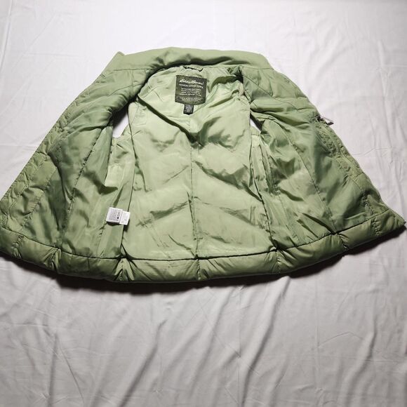 Eddie Bauer Womens XS Premium Quality Goose Down Puffer Vest Green Full Zip - Picture 4 of 9
